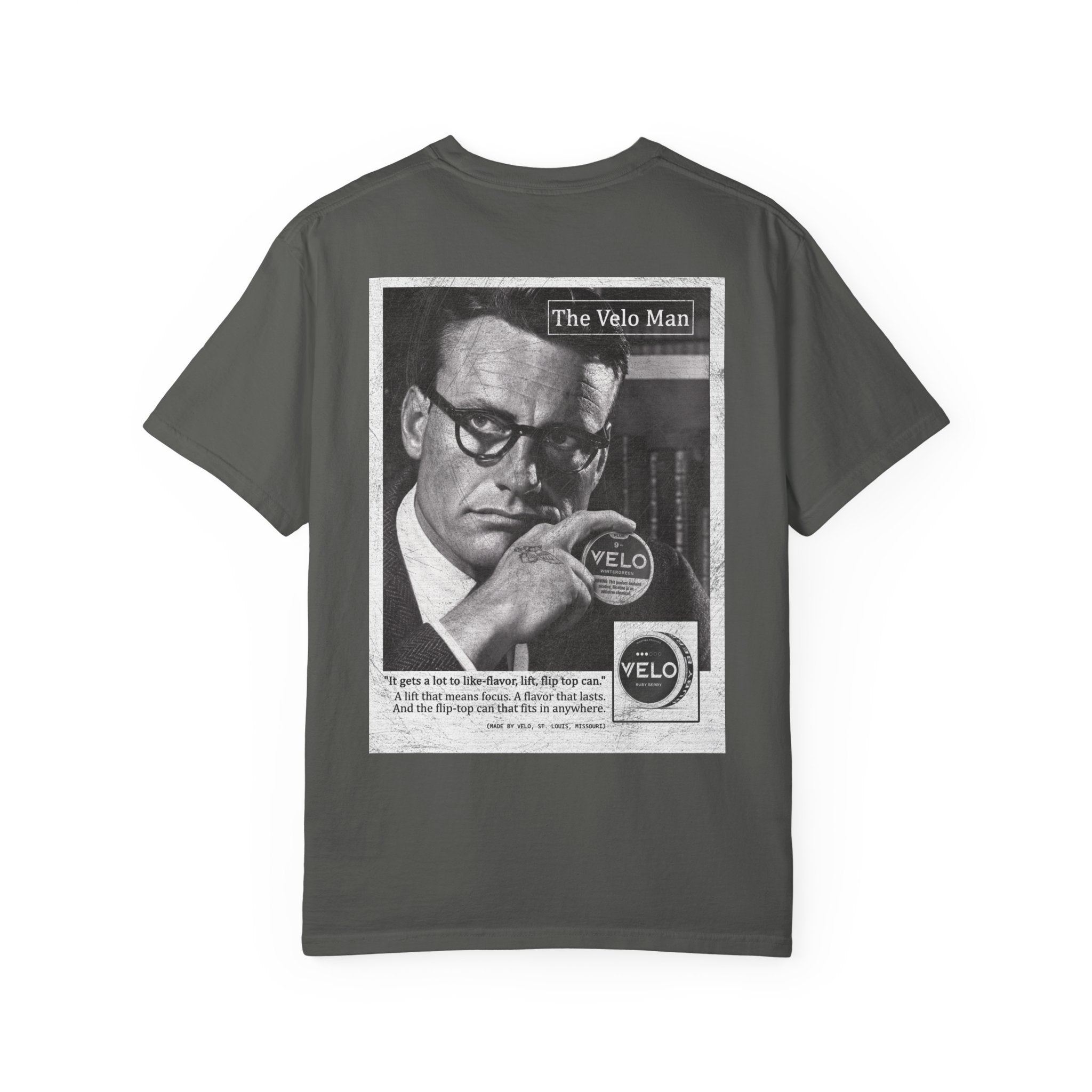 The Velo Man Ciggarette Parody T-shirt Vintage Worn Quality