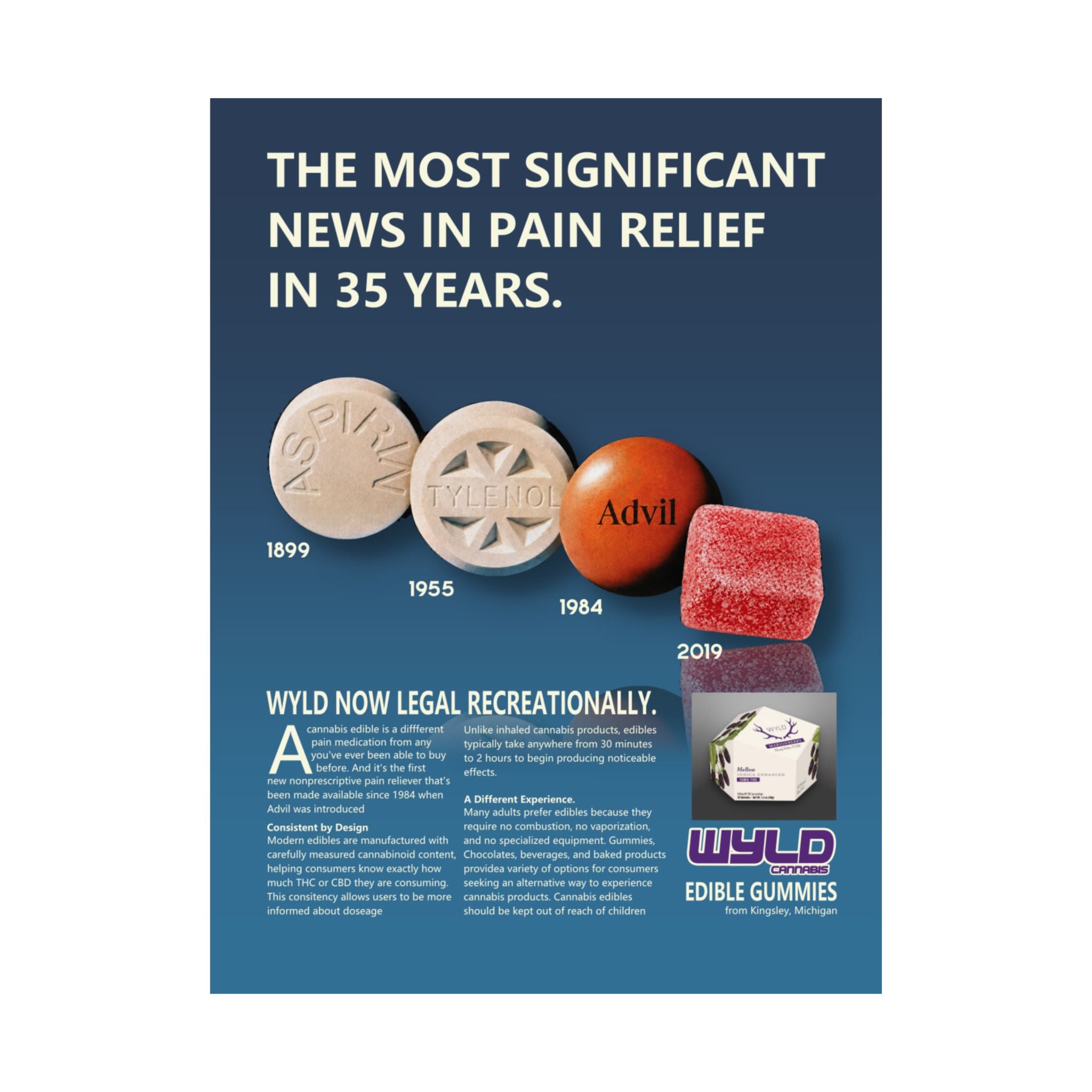Pain Relief Edible X Painkillers Poster