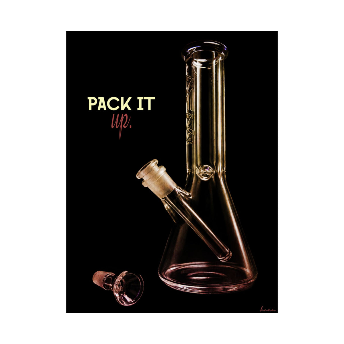 Pack It Up Bong Art Poster WARM