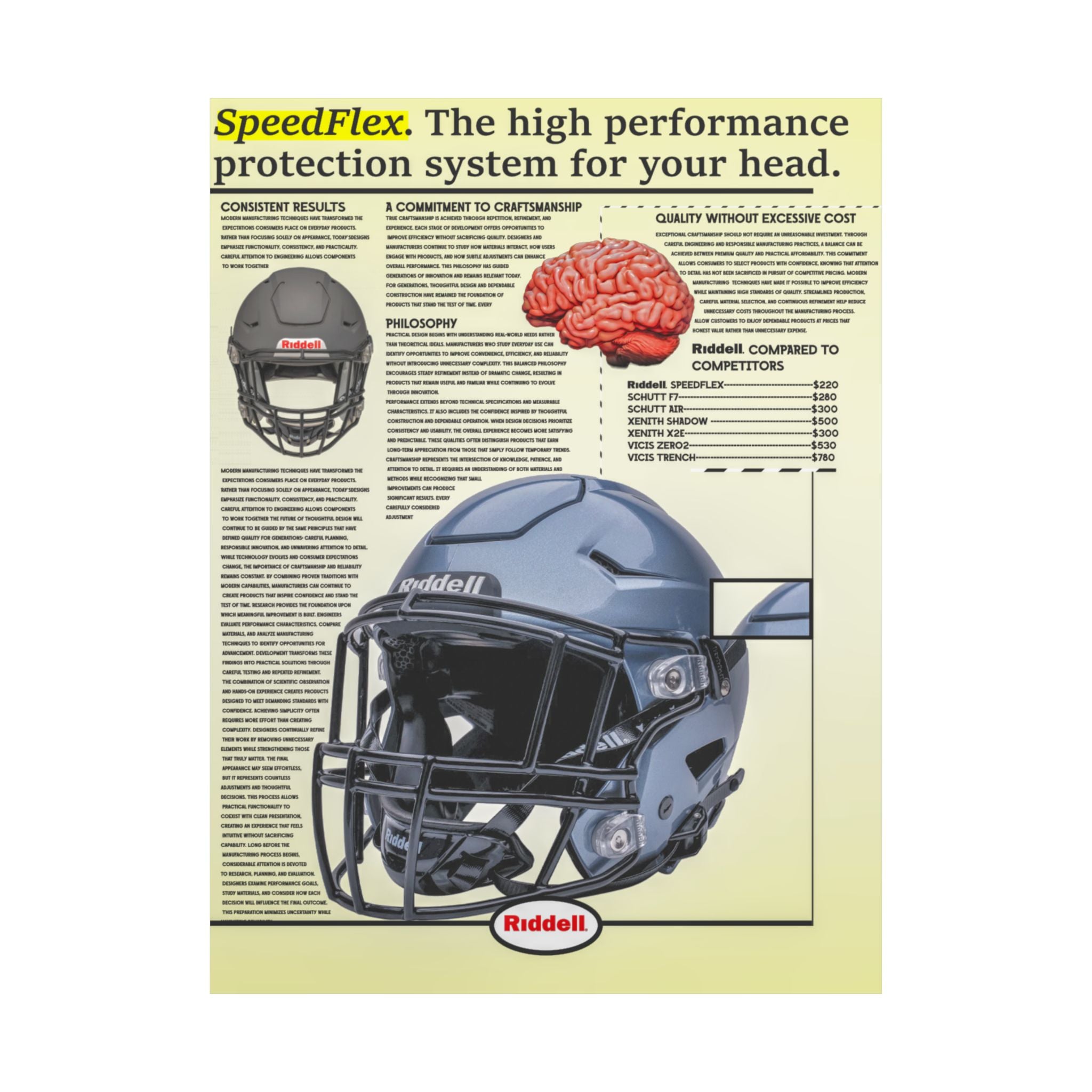Riddell Speedflex Vintage Poster