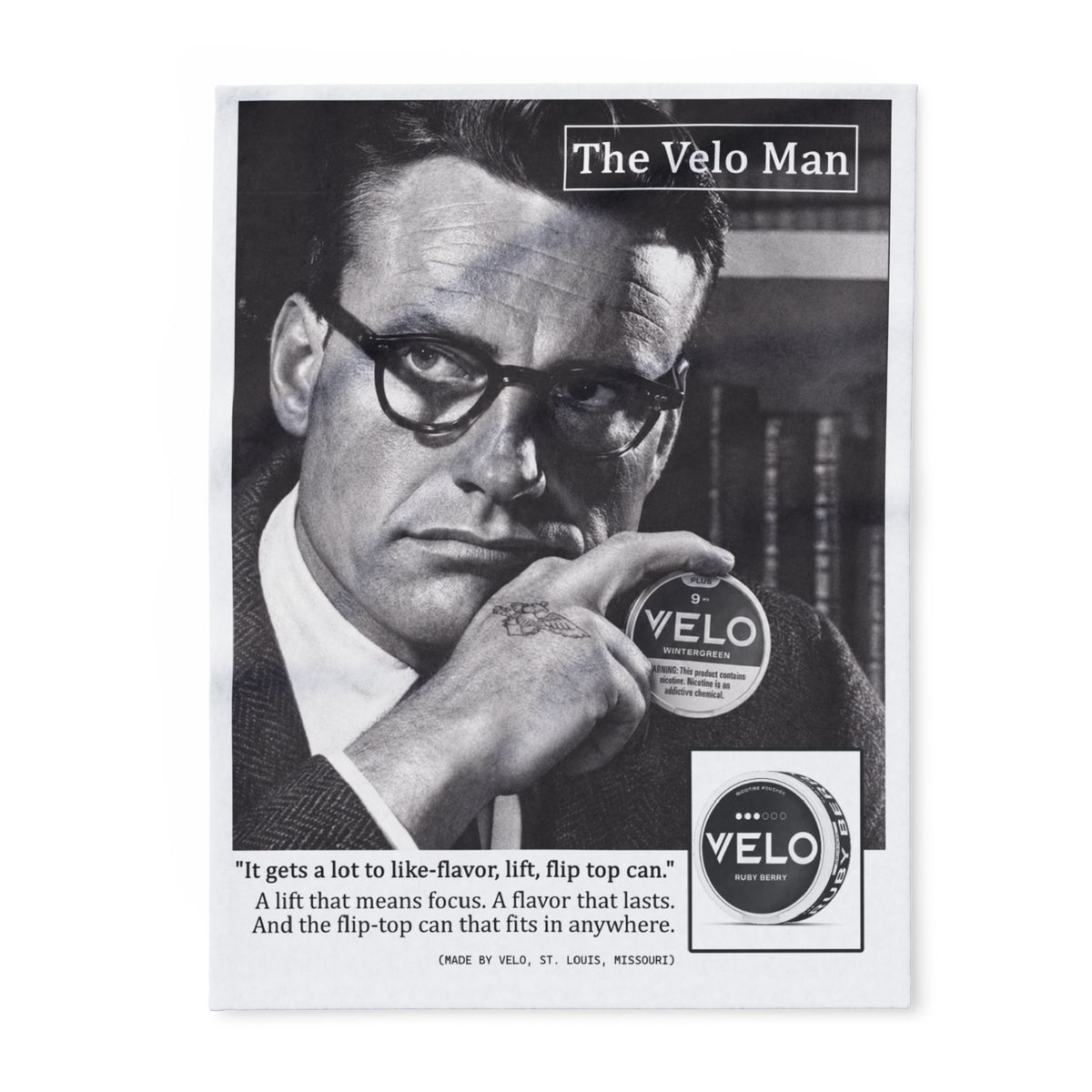The Velo Man Ciggarette Parody Blanket