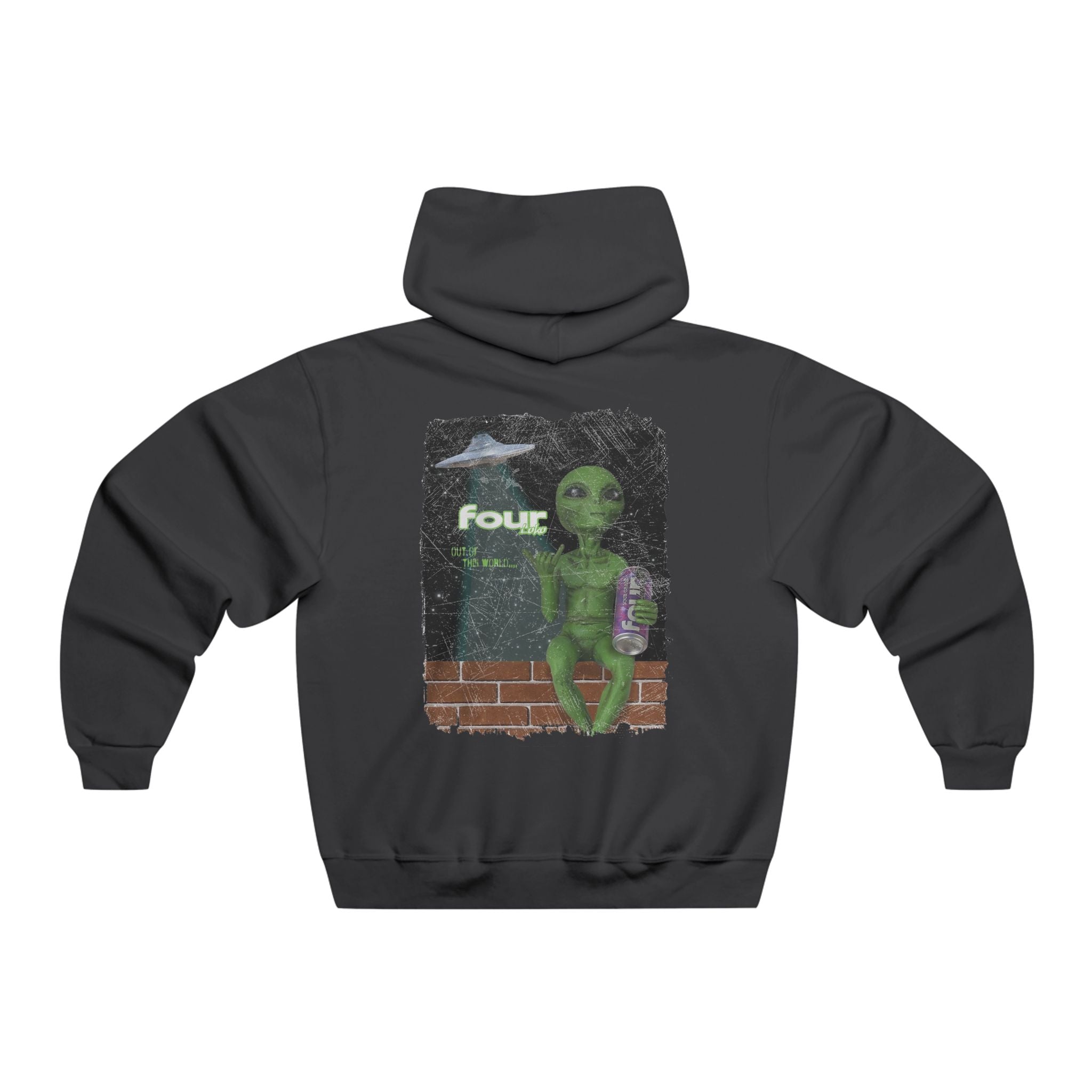 Four LOKO Alien Chilling Vintage Hoodie Worn Vintage Quality