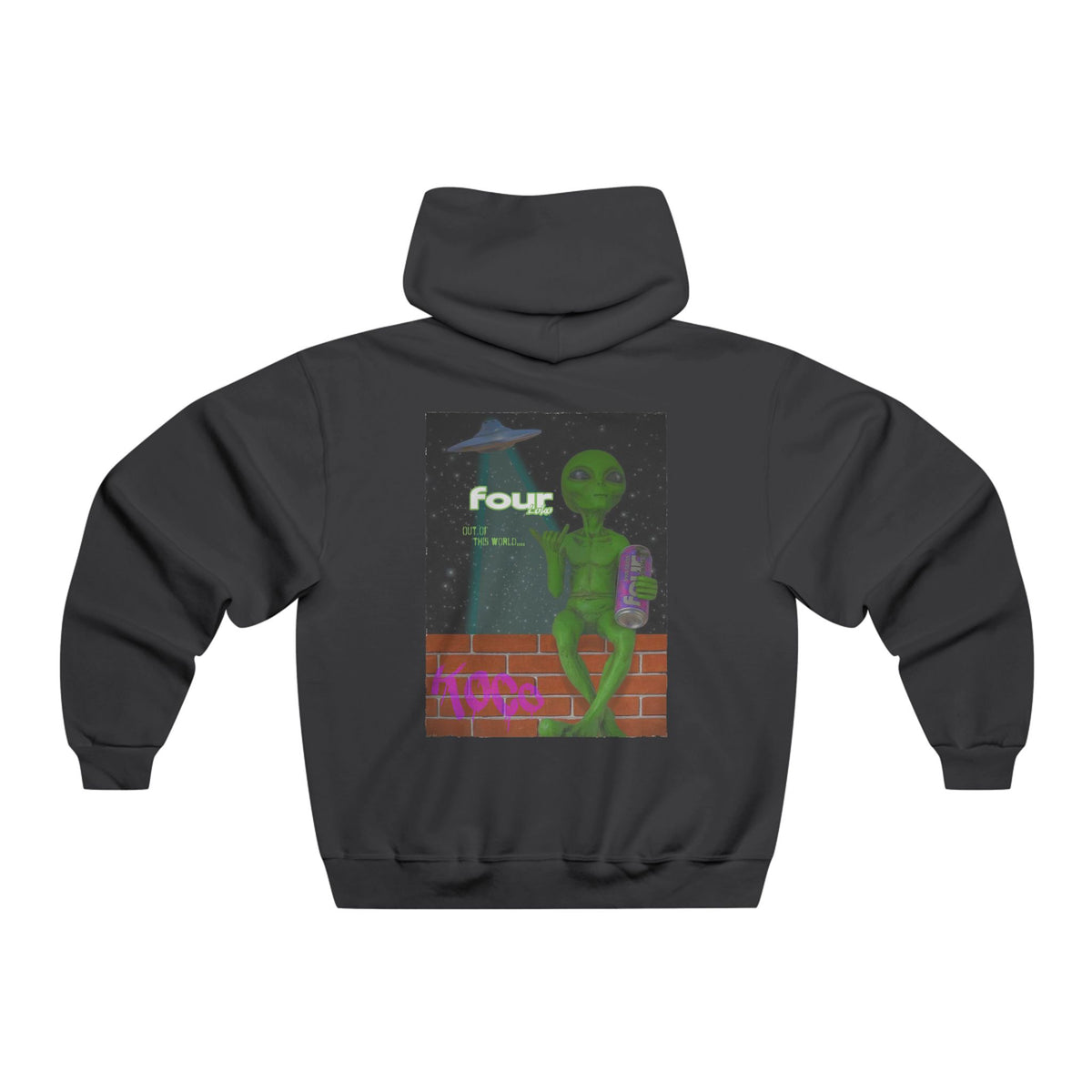 Four LOKO Alien Chilling Vintage Hoodie Worn Vintage Quality