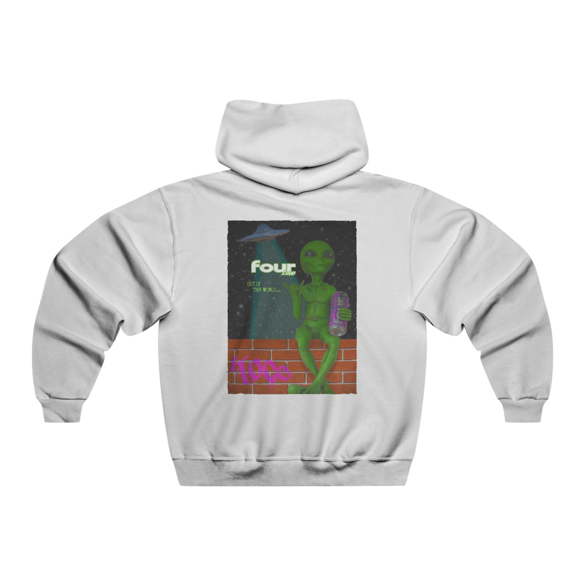 Four LOKO Alien Chilling Vintage Hoodie Worn Vintage Quality
