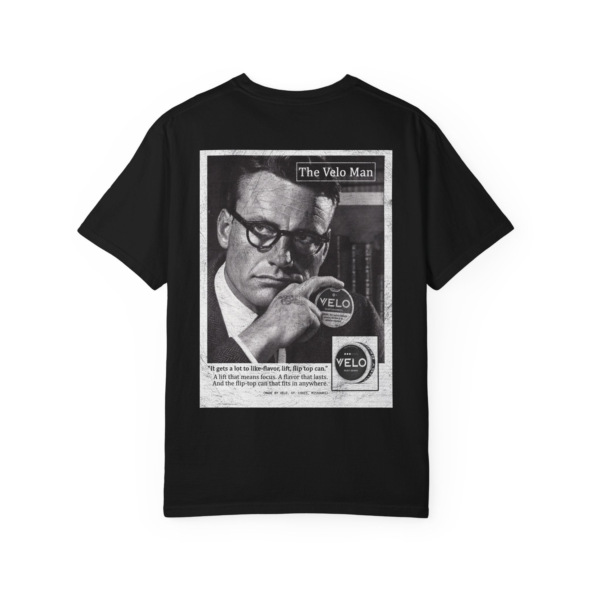 The Velo Man Ciggarette Parody T-shirt Vintage Worn Quality