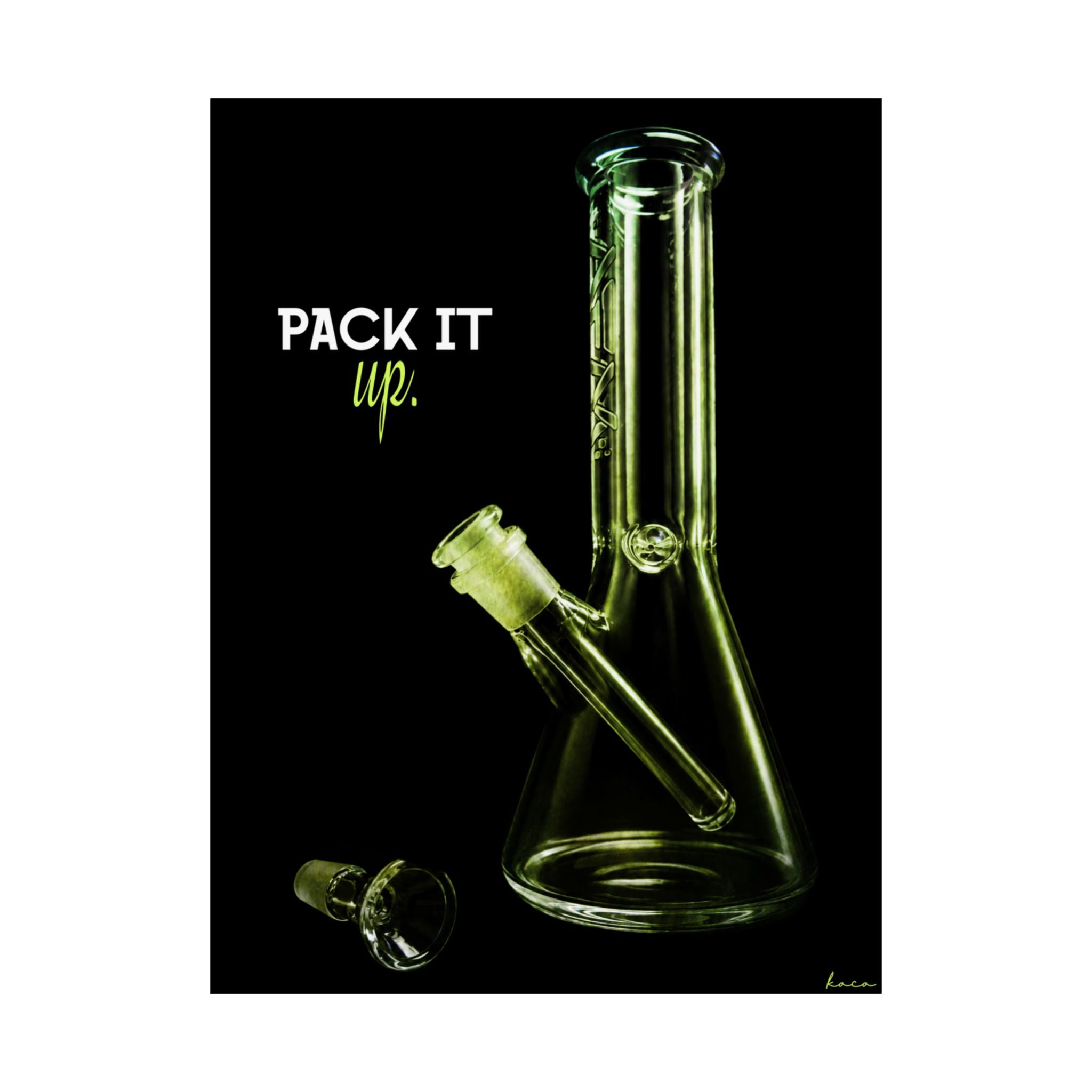 Pack It Up Bong Art Poster GREEN